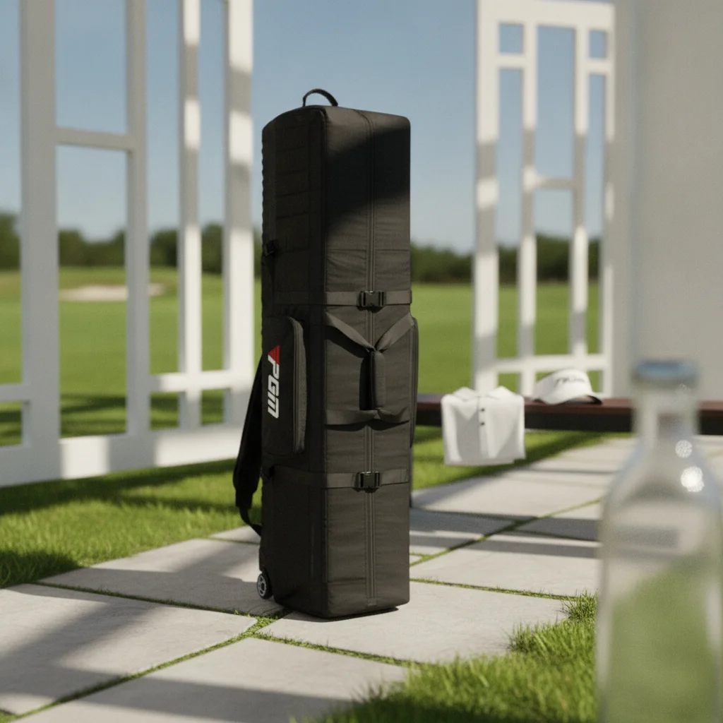Golf Travel Bag with Wheels Foldable Golf Club Travel Bag Water-Resistant Easy to Maneuver for Golfers, Tournaments