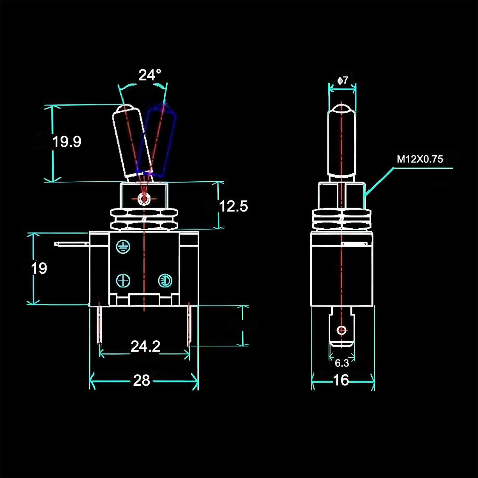 

3 Pack Rocker Switches 12V 20A with LED Indicator SPST On/Off Design for Easy Installation in Automotive Settings