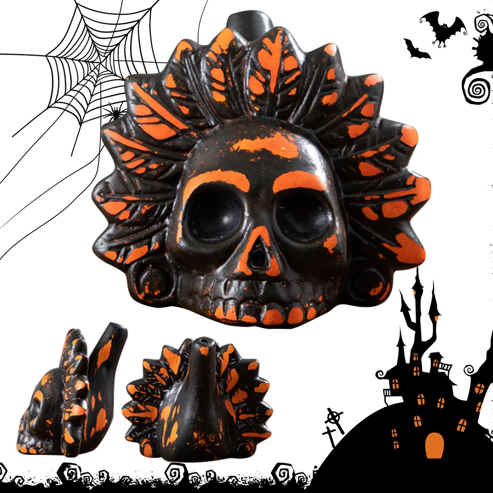 مخيف ازتيك الموت صافرة بصوت عال الصراخ صافرة الجمجمة صافرة لدعائم مزحة عيد الهالوين #5