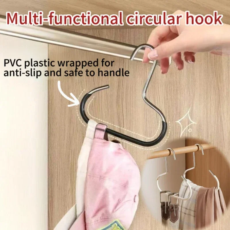 Okrągły wieszak na kapelusze na 8 czapek, organizer na czapki bejsbolowe, szaliki, ręczniki, krawaty, oszczędzający miejsce do szafy w sypialni