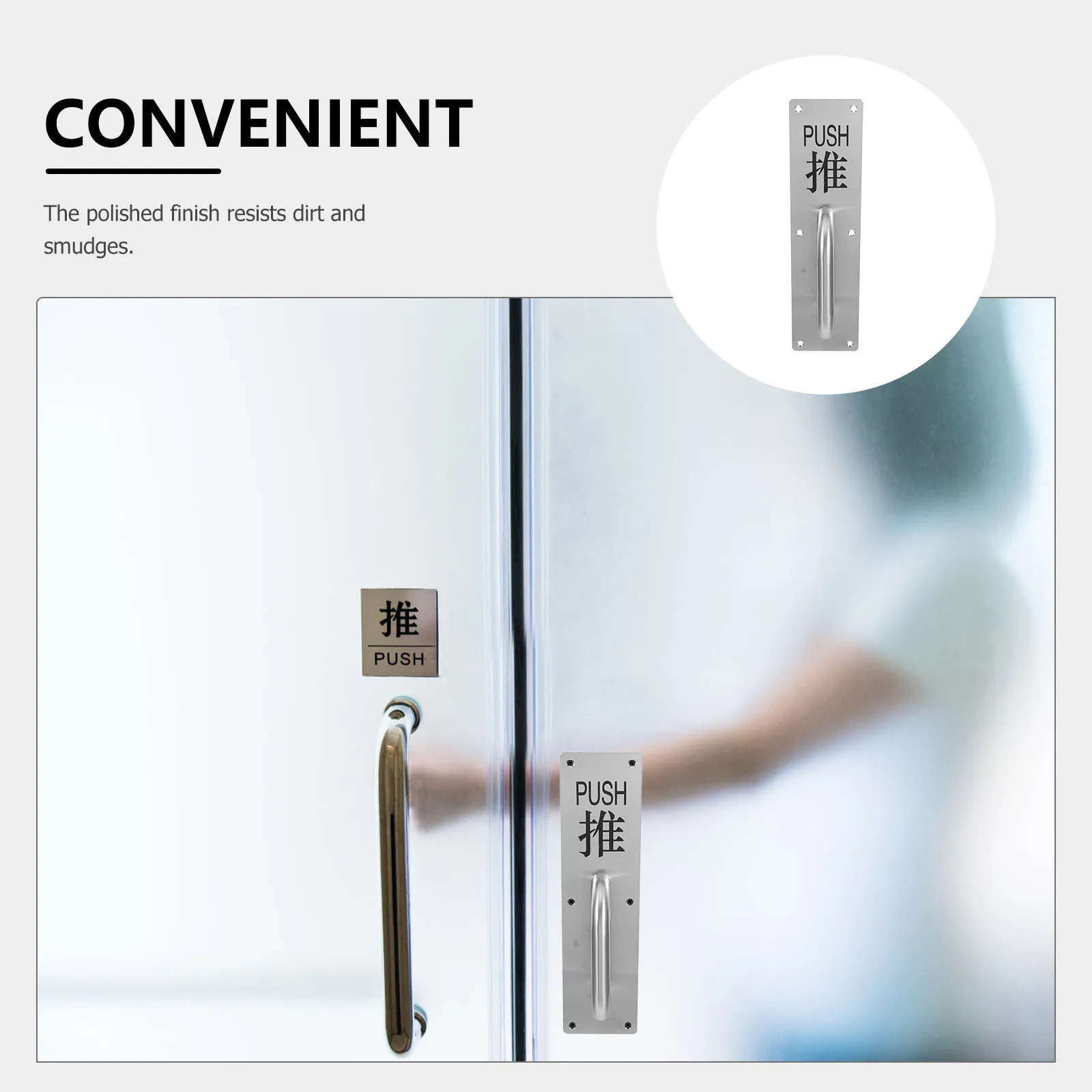 مقبض باب من الفولاذ المقاوم للصدأ الحديثة جهد دفع مقبض سحب بوابة المستودع سحب قبضة للمنزل مكتب خزانة خزانة #5