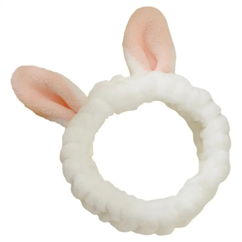 Spa Hair Band Wash Face Hair Holder Hairbands Soft Cotton Bow Rabbit Ears Headband For Women Girls Fashion Hair Accessories