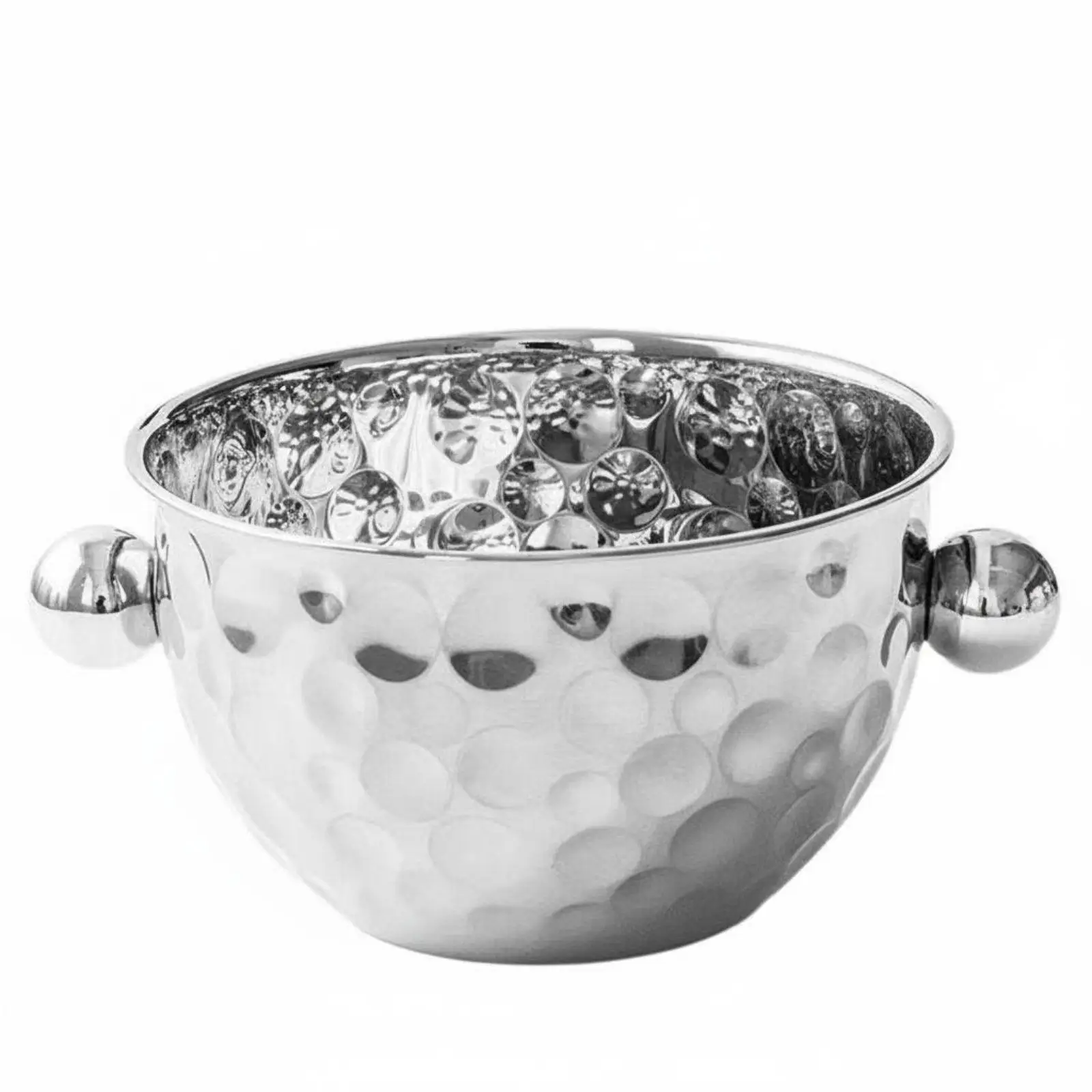 Salad Bowl Hammered Stainless Steel Large Serving Bowl for Restaurant Catering Home Kitchen and Outdoor Events