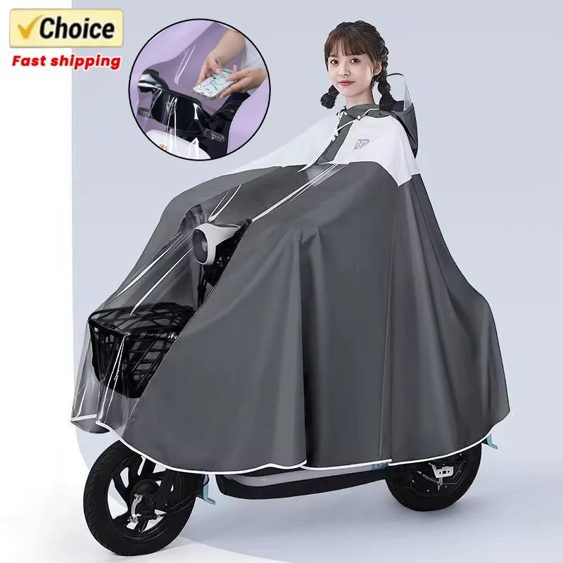 2024 Rain Poncho Adult Electric Vehicle Raincoat for Travel Tour Outdoor Activities Raincoat Rain Poncho for Bike Scooter Cyclin