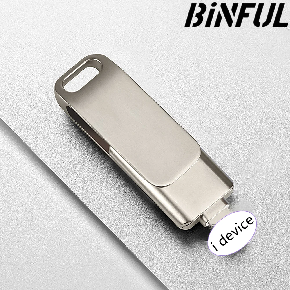 Flash Drive 3.0 1TB 2TB, stik memori iPhone, stik foto eksternal untuk perangkat iPhone/PC/iPad/lainnya dengan USB