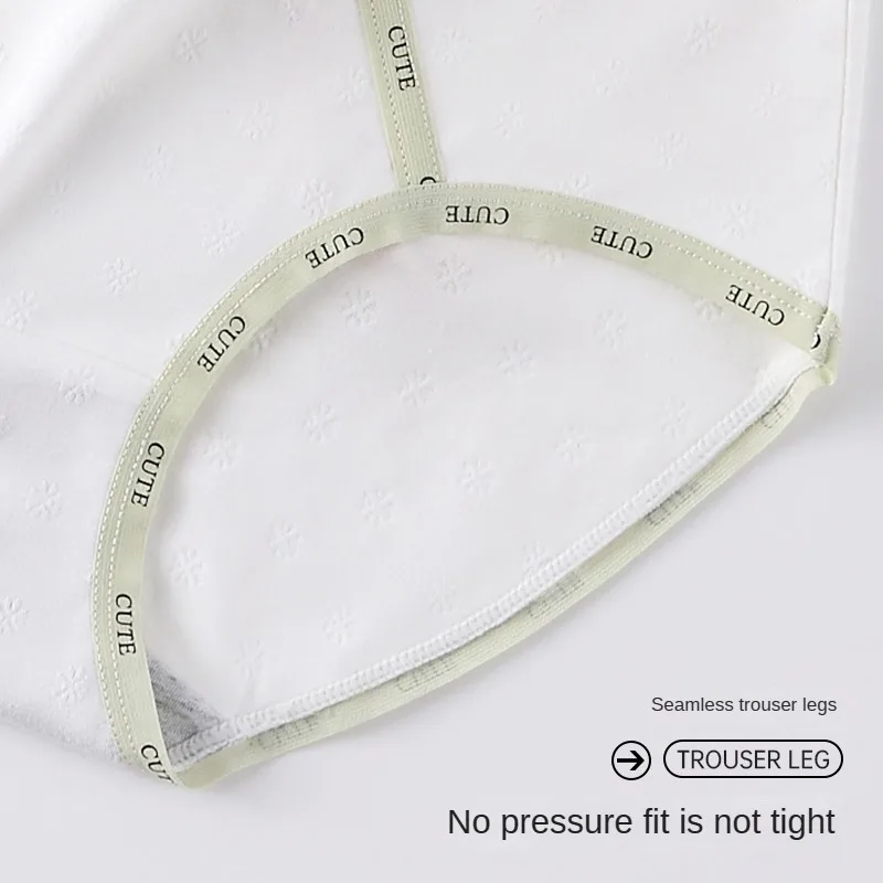 กางเกงชั้นในผู้หญิง3ชิ้นสำหรับกีฬาสำหรับผู้หญิงกางเกงผ้าฝ้ายแฟชั่นสีตัดกันเซ็กซี่กลางเอวสูงปานกลางชุดชั้นในสตรีแบบสนิทสนม