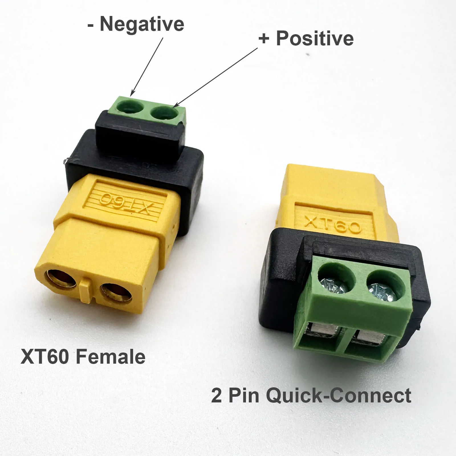XT60 Female to 2 Pin Terminal Quick Connect Adapter Solderless Charging Connector for Drone, FPV, Balance Charger, LiPo Battery - Image 3