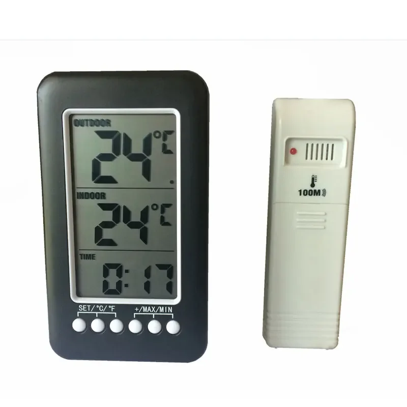 Digital Thermometer Hygrometer Indoor Outdoor Temperature Humidity Meter C/F LCD Display Sensor Probe Weather Station