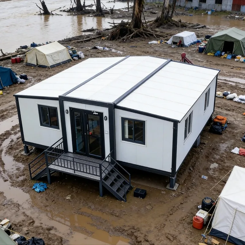 Customized Foldable Container House for Multi Purpose Use Expandable Prefab Unit for Office Home or Camp