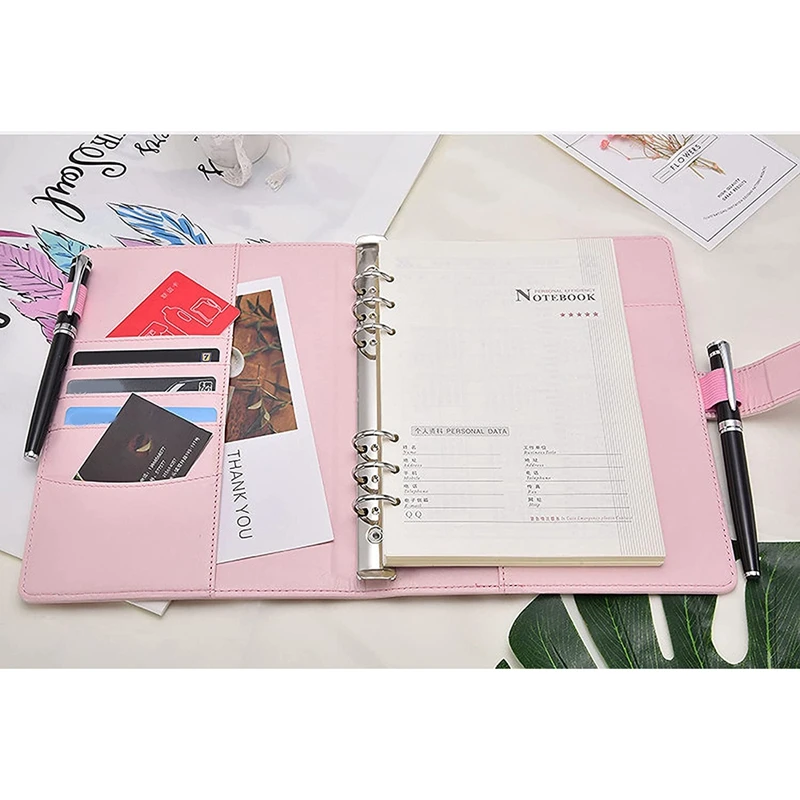 A6 Money Budget Ring Binder Money Saving Wallet Organizer Binder With Pockets Cash Stuffing Budget Wallet Planner Binder