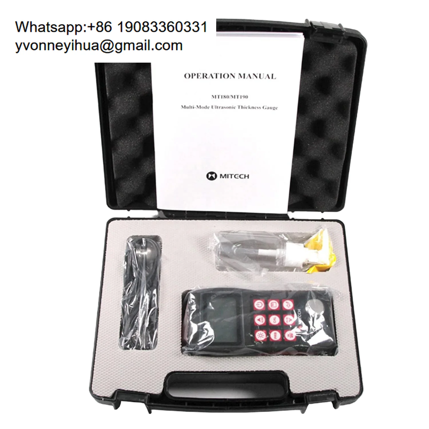 MITCCH MT-180 Ultrasonic Thickness Meter Gauge Tester With 1 Year Warranty Auto Testing Measuring Range 0.65mm-600mm