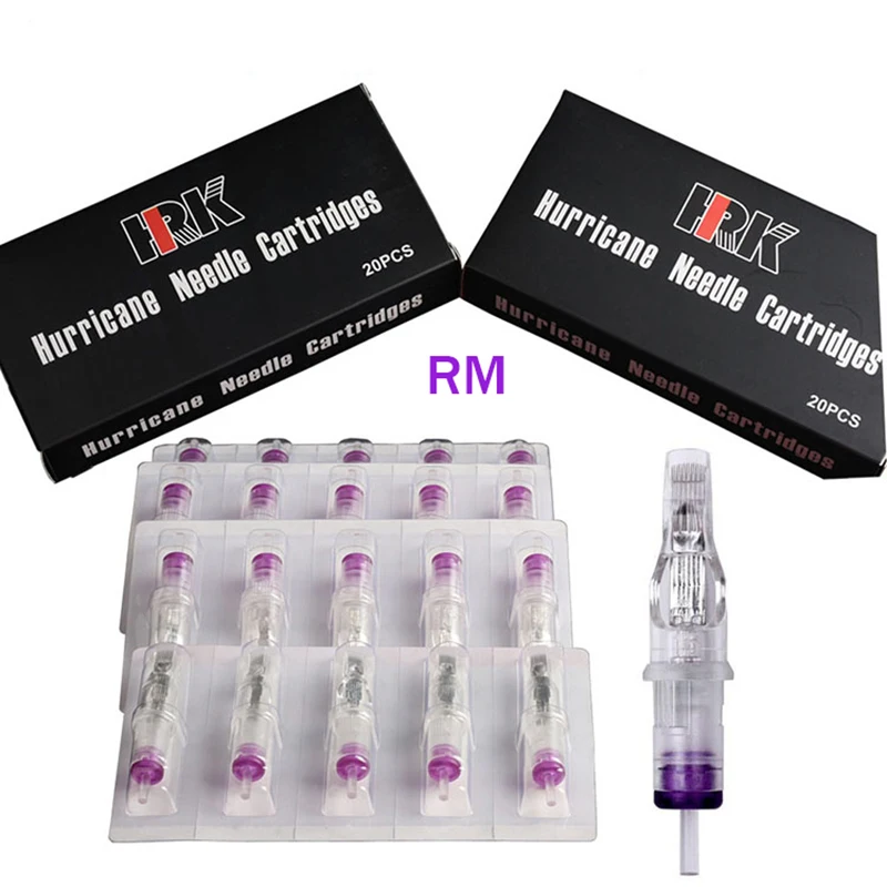 Veiligheidspatroon Tattoo Naalden Hrk Gesteriliseerd Rl Rs Rm M1 20 Stks/doos 40 Stuks Wegwerp Naalden Voor Tattoo Body Art Make-Up Wenkbrauw