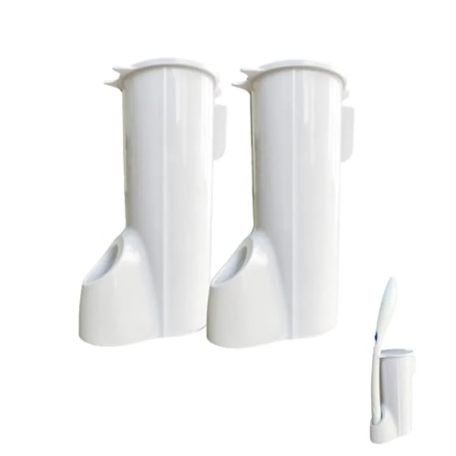 

Набор из 2 держателей для туалетных ёршиков (только держатели, без ёршиков), одноразовый набор для чистки унитаза, настенный органайзер для хранения