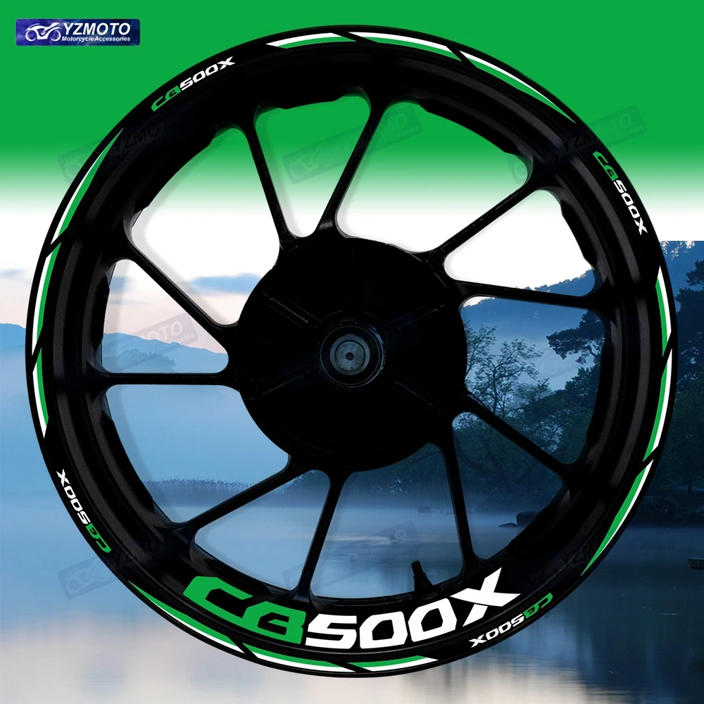 For Honda CB500X CB 500X Motorcycle 17 Inch Front And Rear Wheel Sticker Hub Decal Reflective Waterproof Decorative Rim Stickers