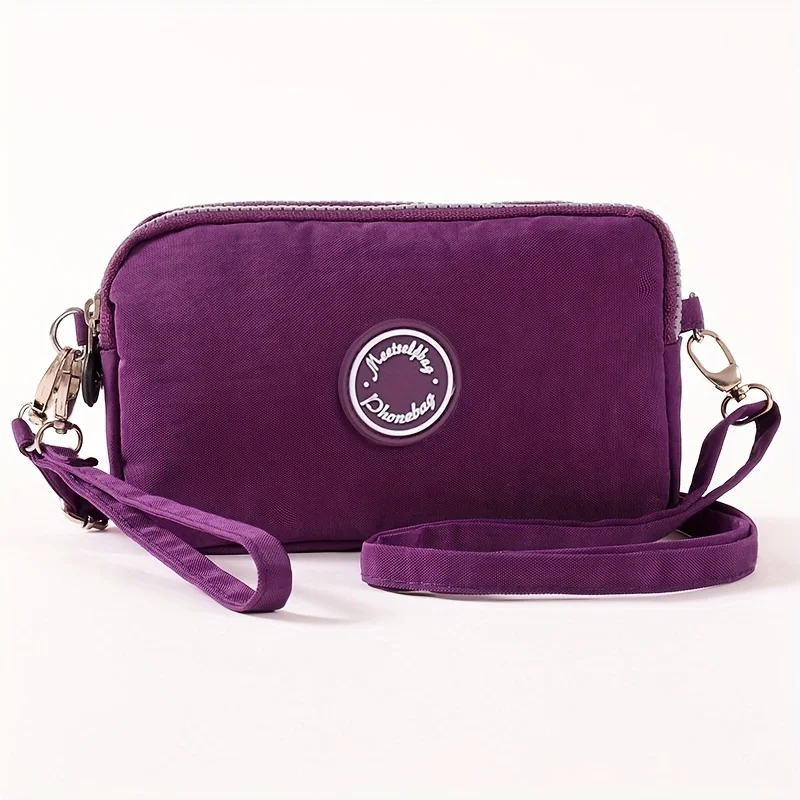 محفظة للعملات المعدنية بسحاب ثلاثي الطبقات، محفظة طويلة للسيدات، حافظة هاتف محمول متعددة الوظائف ذات سعة كبيرة، حقيبة مفاتيح صغيرة