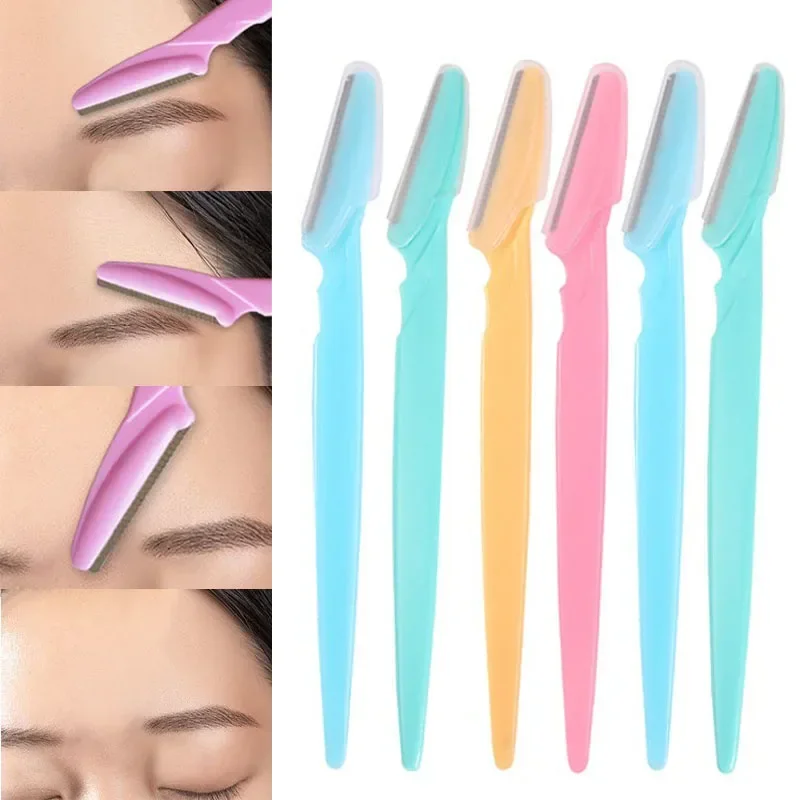 Recortador de cejas para mujer, afeitadora facial de seguridad, moldeador de cejas, cuchillas portátiles, cortadores de depilación, herramientas cosméticas