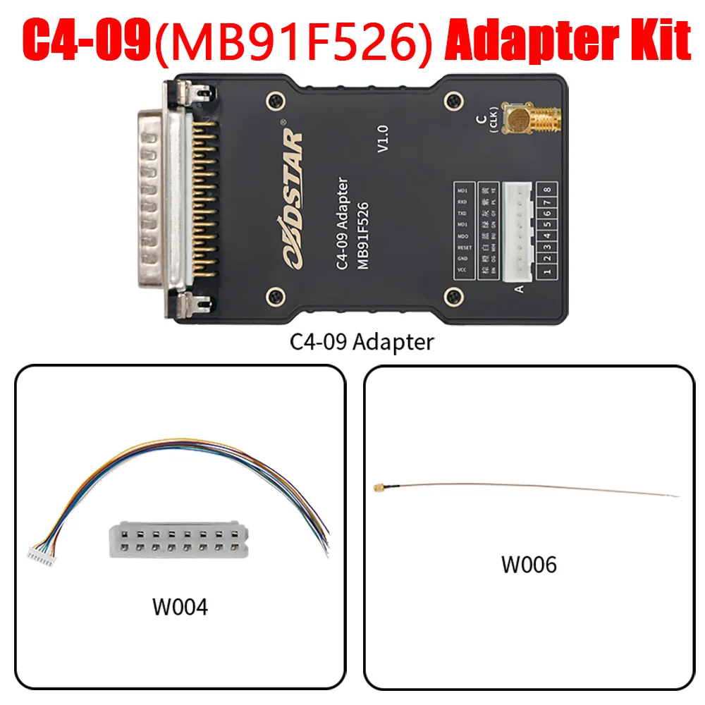 Kit adaptador OBDSTAR C4-09 (MB91F526) compatible con lectura/escritura para FLASH para uso de descifrado de datos DFLASH e inmovilizador con G3 y DC706