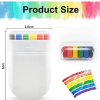 6 Color Washable Rainbow Face Body Painting Crayon Pen Festival Celebrations Party Stage Makeup Art Graffiti Drawing Brushing