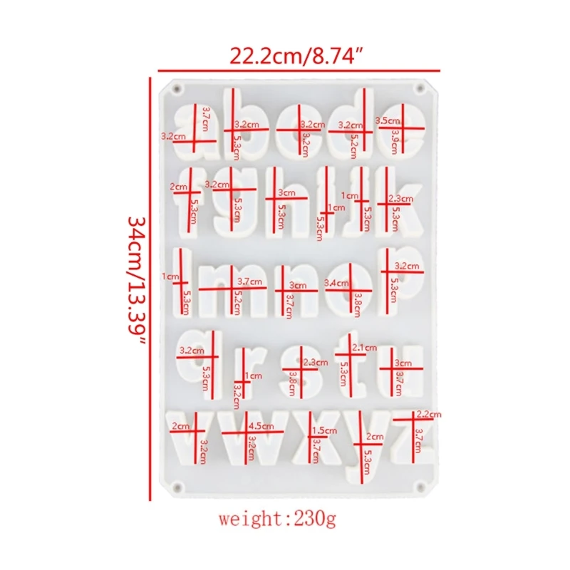 26 Letters Silicone Keychain Mold DIY Pendant Ornaments Jewelry Epoxy Resin Mold N2UE
