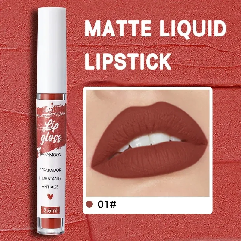 Rose rot matt flüssig Lippenstift Make-up Lippen glasur feuchtigkeit spendend wasserdicht haltbaren Lippen schlamm Antihaft Tasse Lip gloss Make-up koreanisch