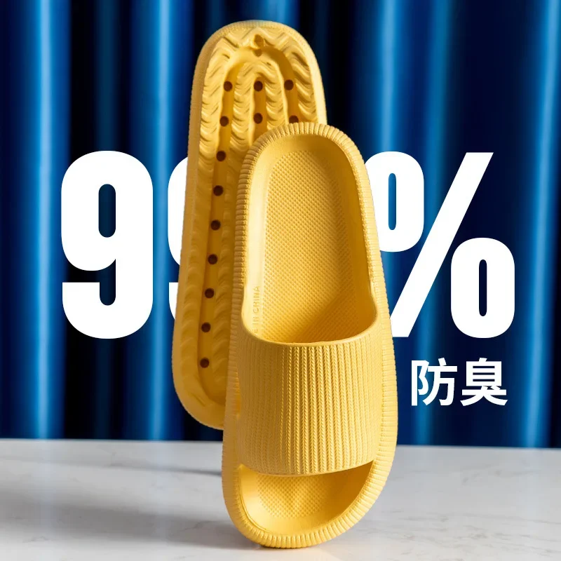 Women Slippers Fashion Summer Non-slip Sandals Shoes Beach Slides High Heels Shower Slipper Soft Sole Women Men Ladies Bathroom