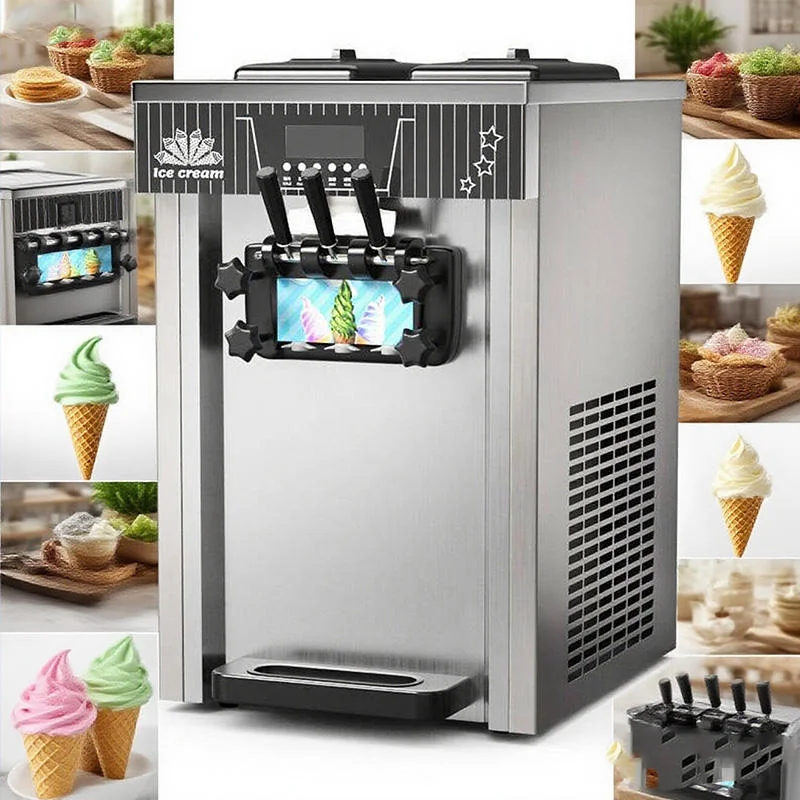 Commercial Automatic Homemade Ice Cream Making Machine for Restaurant Use Produces Soft Ice Cream