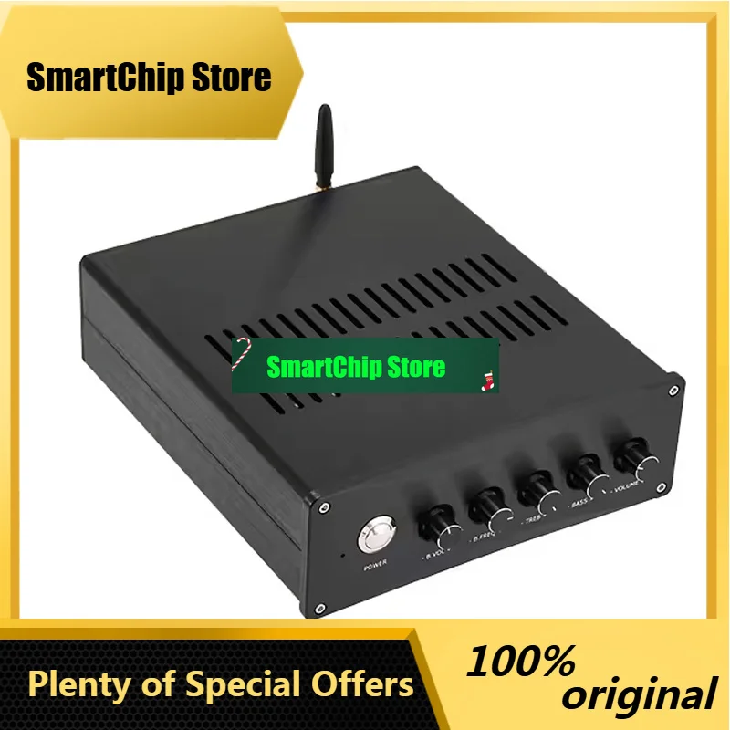 SmCpHifi Dual TPA3255 High Power Dightal Audio Amplifier Bluetooth 5.1 PCM5102 Independent Decoding 2.1Home Desktop Amp 300W×2+6
