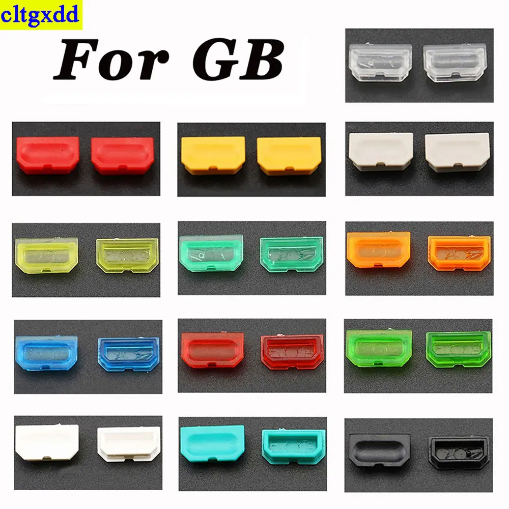 cltgxdd 1 шт. для игровой консоли GB DMG 001, многоцветный пылезащитный чехол, корпус игровой консоли GB, пылезащитная заглушка, пластиковая кнопка, аксессуары
