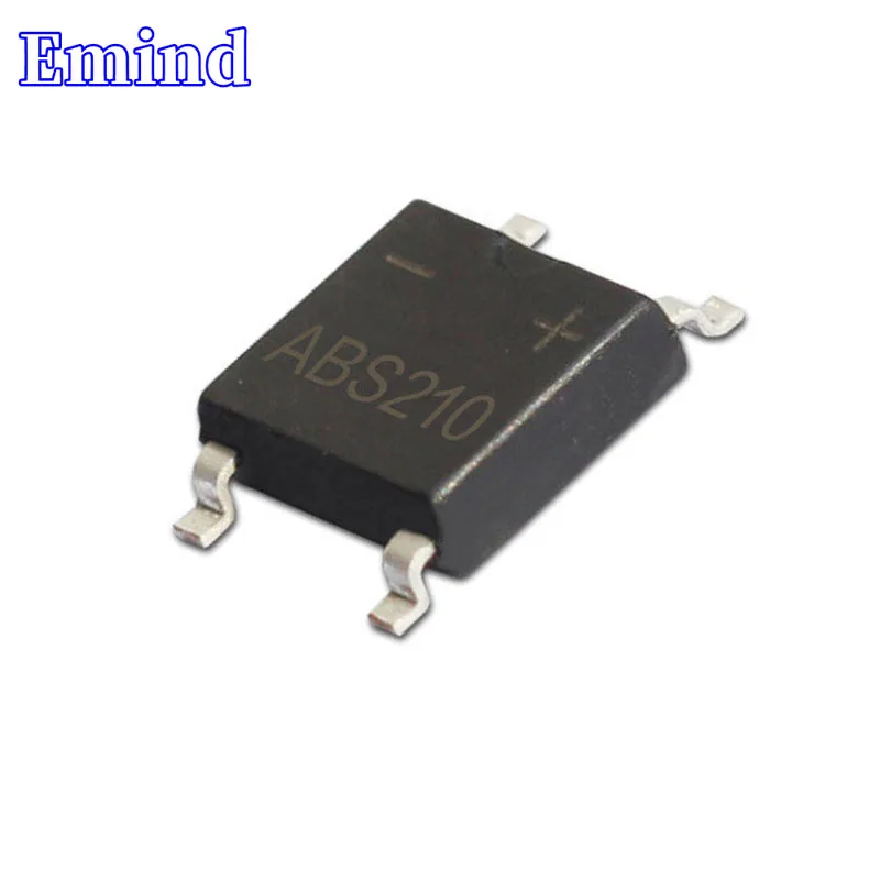 

100Pcs ABS210 SMD Bridge Rectifier SOP-4 Rectifier Bridge Stack 2A/1000V ABS Footprint