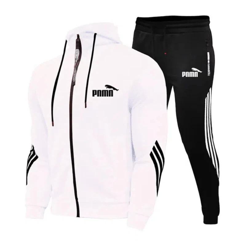 2024 brand men's fashion suit casual sports suit men's hoodie/sweatshirt sportswear zipper jacket + pants sportswear men's brand