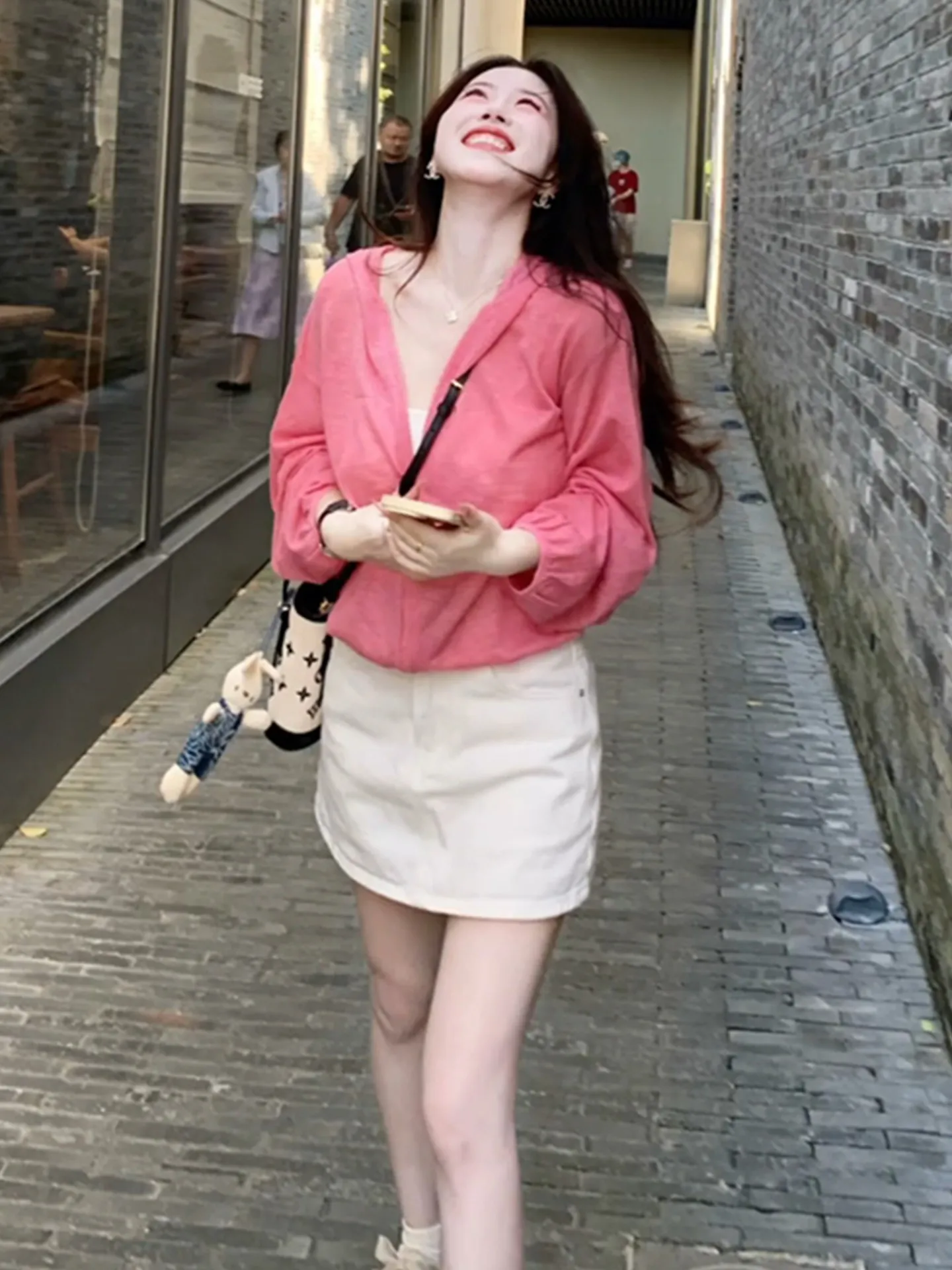 

Korean mat Commuter Sle Women's Knitted Hat Light Thin Cardigan Autumn Winter Zipper Coat Trendy Outerwear