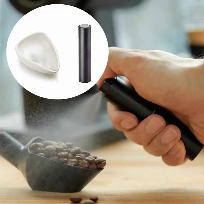 Coffee Bean Spray Bottle Handheld Precision Grinding Anti-static Coffee Bean Spray Bottle with Coffee Bean Dispenser Tray Set