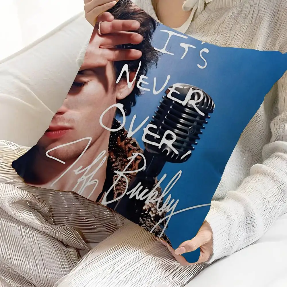 Poster J-jeff B-Buckley Singer Pillow Cushion Cover Pillowcase Living Room Sofa Home Decor Customized