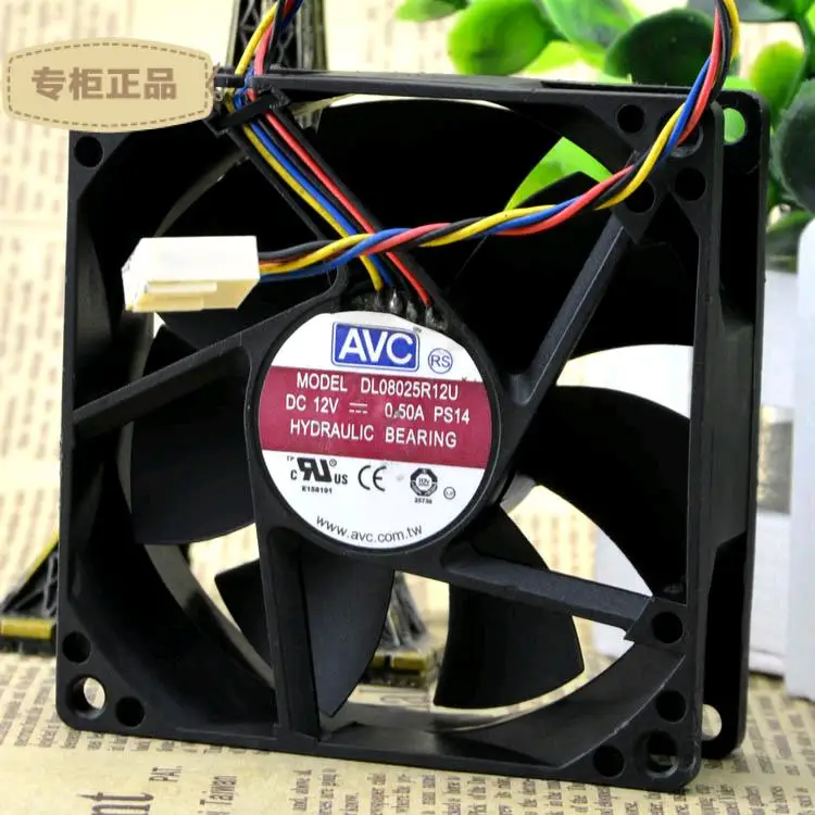 

AVC DL08025R12U 8cm Fan 12V 0.5A PWM Hydraulic Bearing