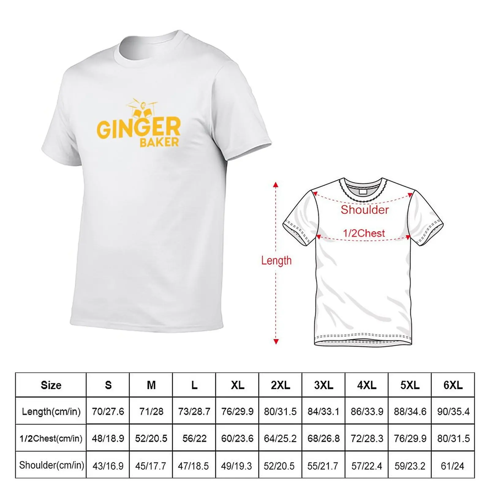 Copy of Ginger Baker T-Shirt Classic Print Short Sleeve Shirt
