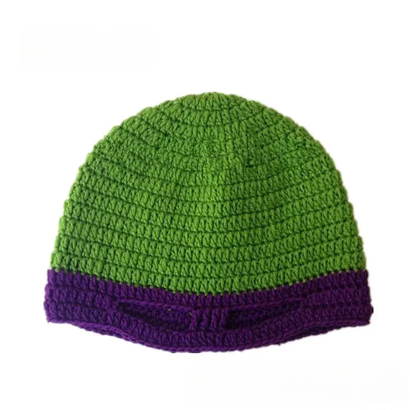 

New Teenage Mutant Ninja Turtles Hat TMNT Fashion Creative Handmade Crochet Woollen Mask Winter Warm Hat Halloween Christmas Gif