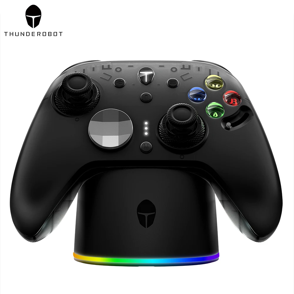 

Игровой контроллер Thunderobot G80TS с зарядной док-станцией Дополнительные джойстики TMR Триггеры RGB Light Беспроводной геймпад