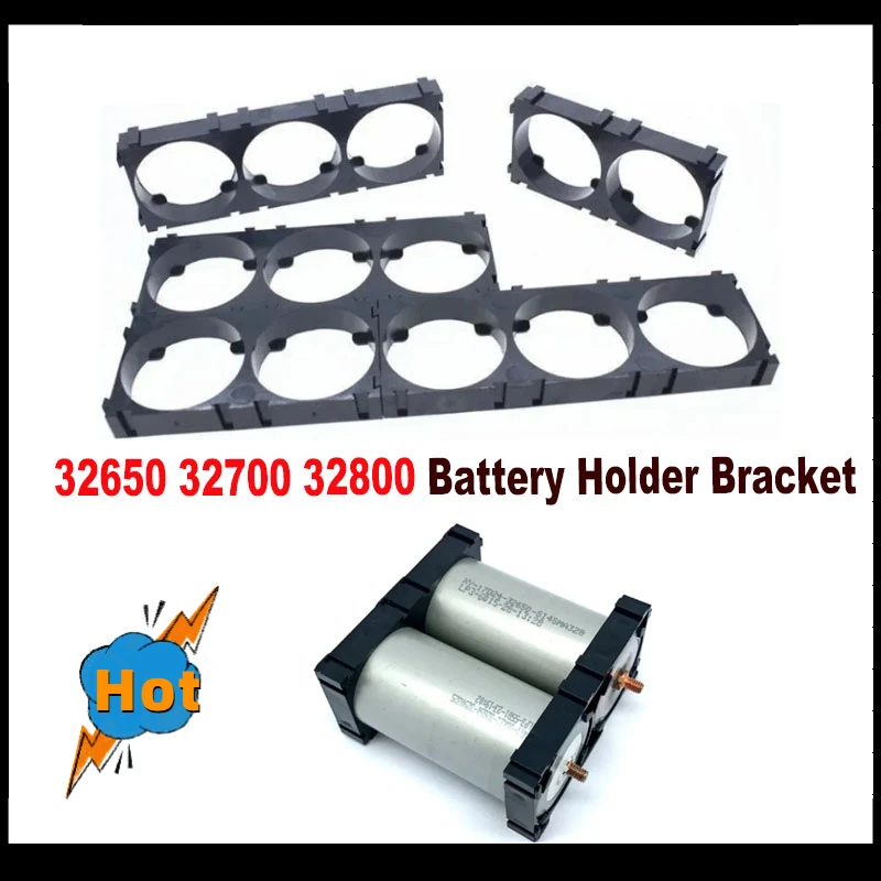 2-100 Pieces Battery Holder Bracket 32650 32700 32800 Safety Shockproof Bracket DIY Lithium Battery Support Plastic Bracket