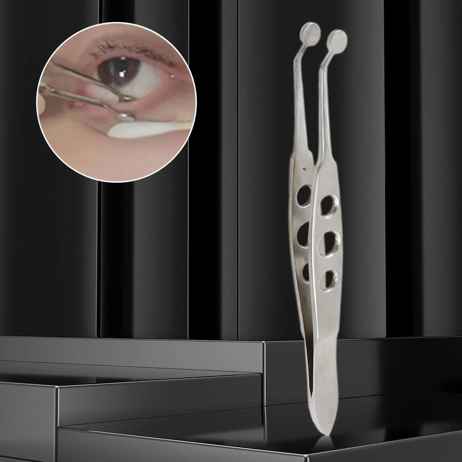 Meibomian Gland Expressor Forceps, Ophthalmological Clip for Palpebral Gland Massage