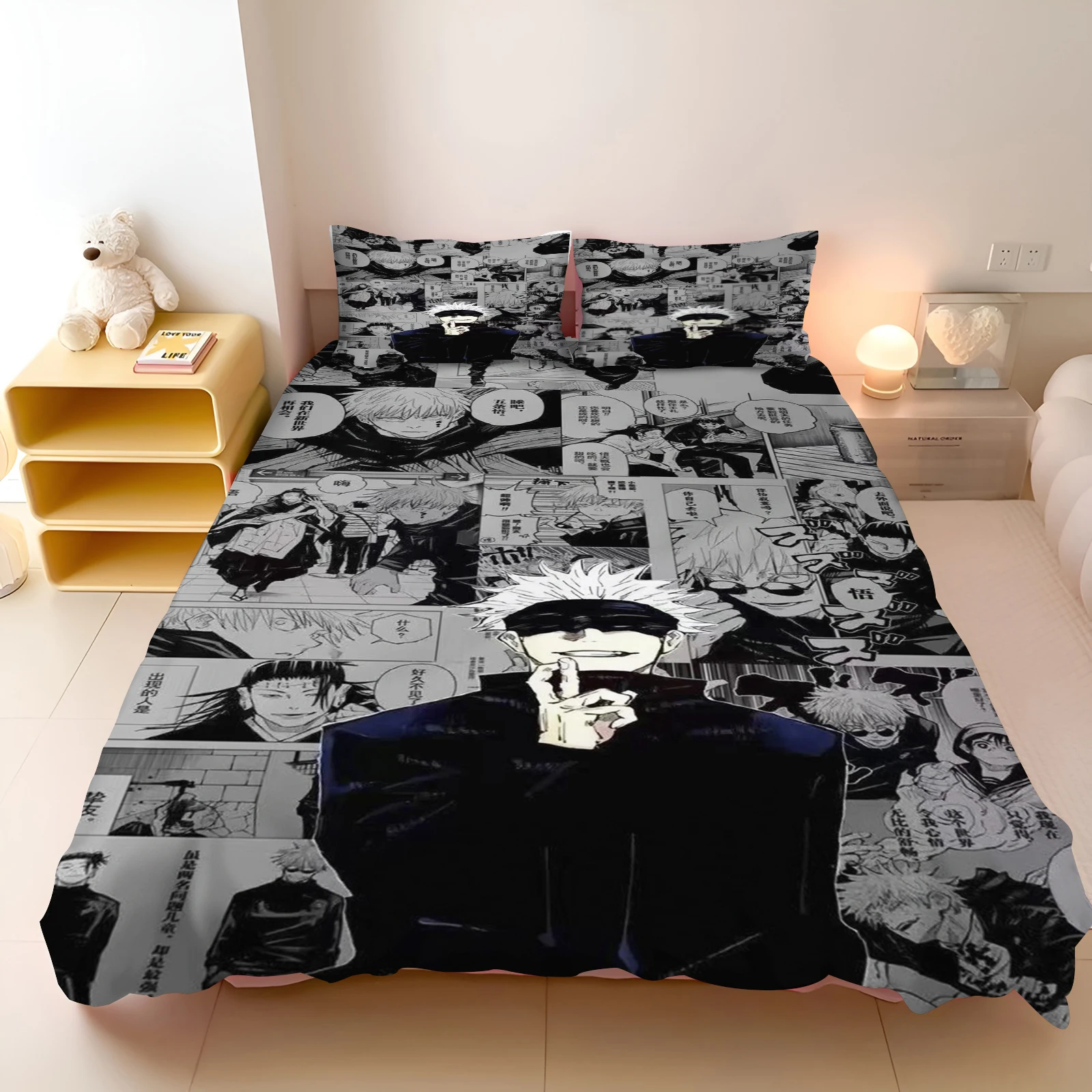 

Jujutsu Kaisen Bedding Set Japan Famous Anime Duvet Cover Sets Comforter Bed Linen Twin Queen King Single Size Dropshipping