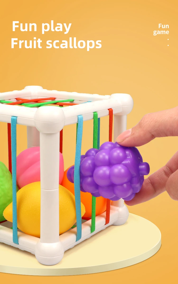 Frucht-Greifspielzeuge, Baby-Beruhigungsspielzeuge, interaktive Eltern-Kind-Spiele, Frucht-Sesselle, kognitives Training für Kinder – Detail 3