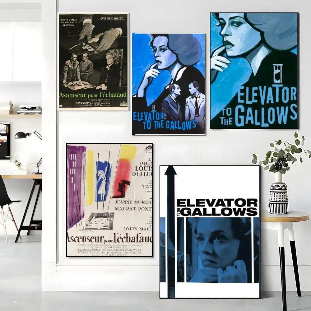 classic movie E-Elevator to the Gallows-S Painting Calligraphy Boho Botanical Decor for Living Room Elegant Home Style