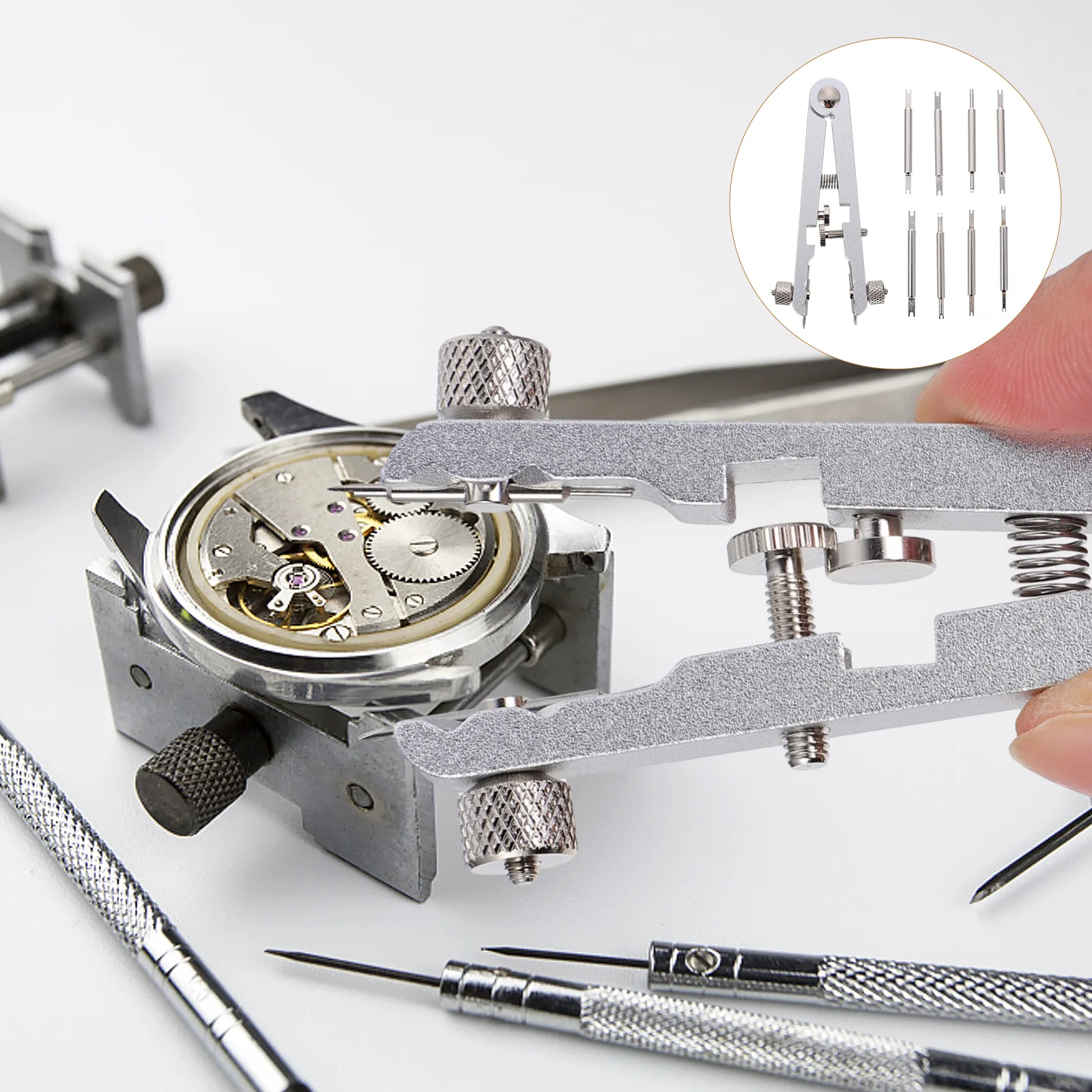 

1Set High Quality Watch Repair Kit Spring Bar Plier Tool V Shaped Strap Clamp for Band Removal and Adjustment Watch Repair Tool