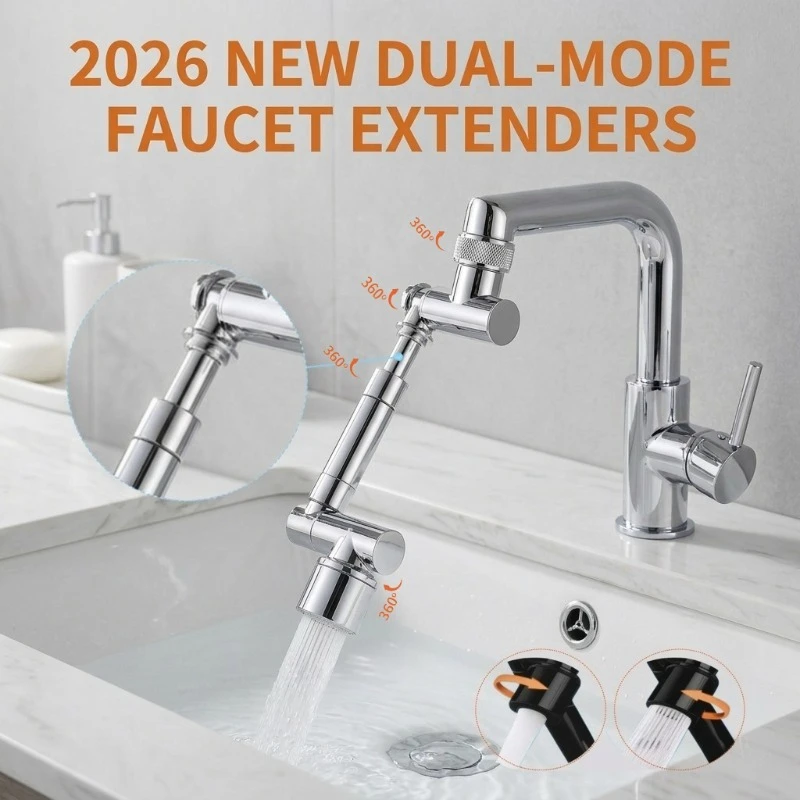 

2026 New Dual Modes 1440° Rotatable Metal Faucet, Water Saving Splash-proof Filter Nozzle for Kitchen Bathroom