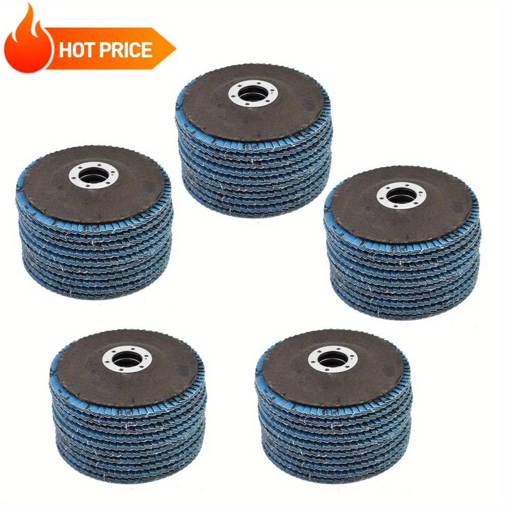 

0 Pcs 4-1/2" X 7/8" 40 Grits Premium Zirconia Flap Discs Grinding Wheel Sandpaper Fit for Grinding