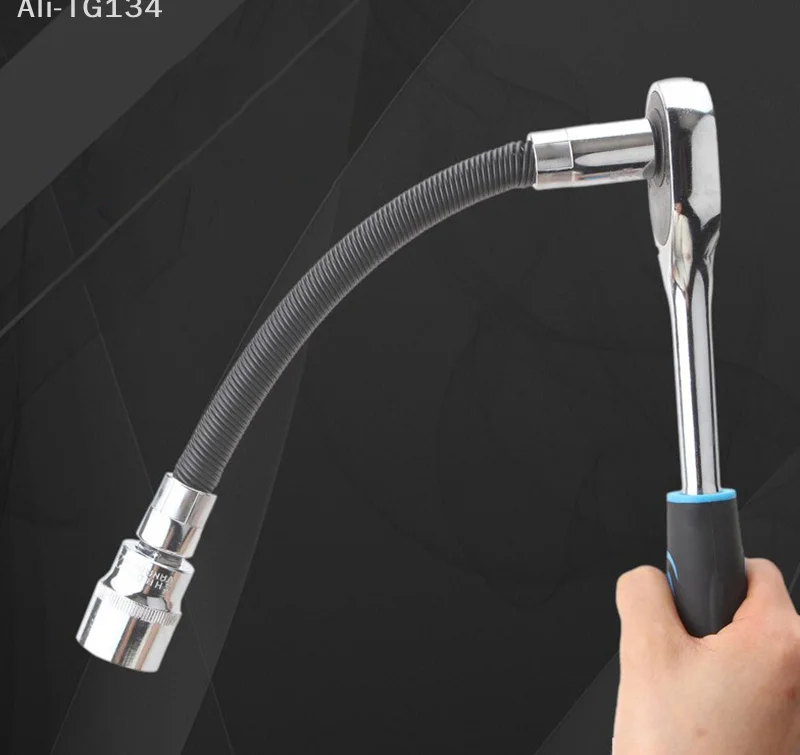 Flexible Welle 1/4 3/8 1/2 High Torque Verlängerung Bar Umwandlung Kopf Stick Buchse Ratsche Hand Frühling Post Verlängerung Stange