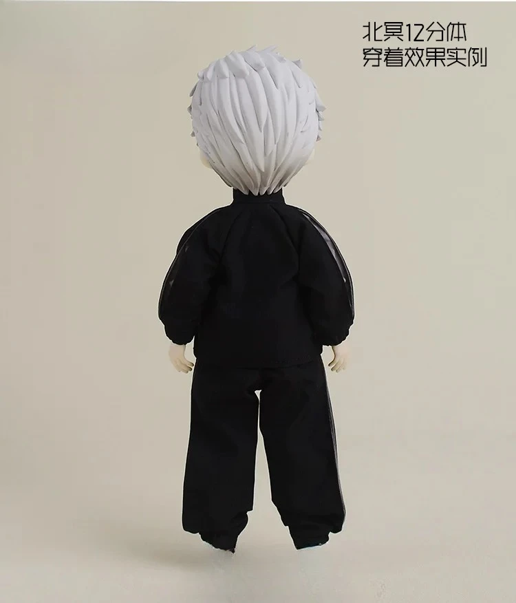 【Nur Kleidung】 Mode-Set im Maßstab 1:12 mit farblich abgesetzter Jacke und lockerer, lässiger Sporthose für 6-Zoll-BJD Asi3.0 Actionfigur-Körper – Detail 11