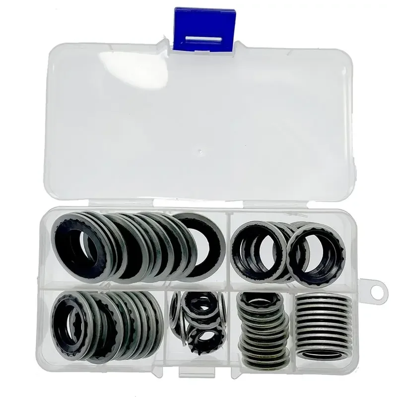 New-60Pcs Sealing Gaskets For Automotiveair Conditioning Systems,Expansionvalve Gaskets,Pipe Head Gaskets,Compressor Gaskets