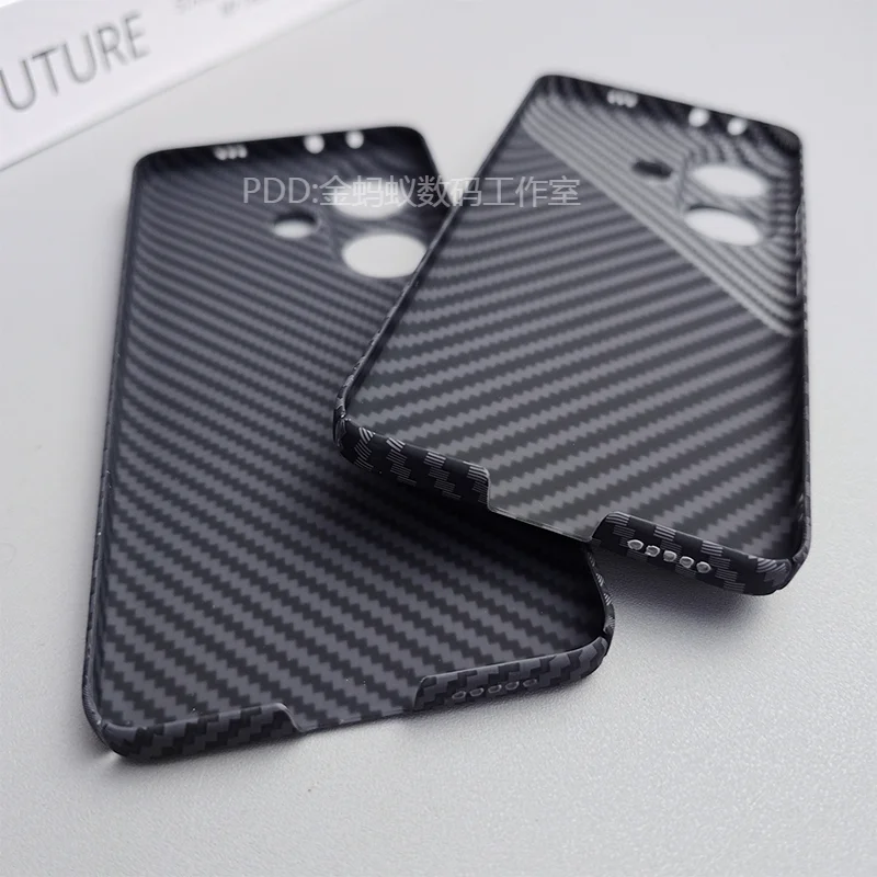 Carbon Fiber Case For Xiaomi POCO F6 PC Texture Pattern Matte Hard Cover For POCO F6 Redmi Turbo3 Slim Ultra Thin Shockproof