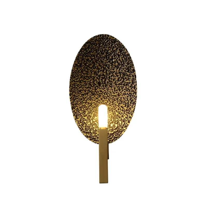 

Postmodern light luxury wall lamp, all-copper creative living room background lamp, hotel aisle bedroom